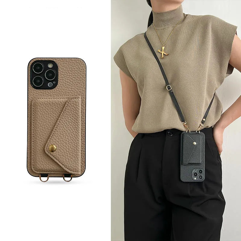 Leather Phone & Wallet Crossbody Case