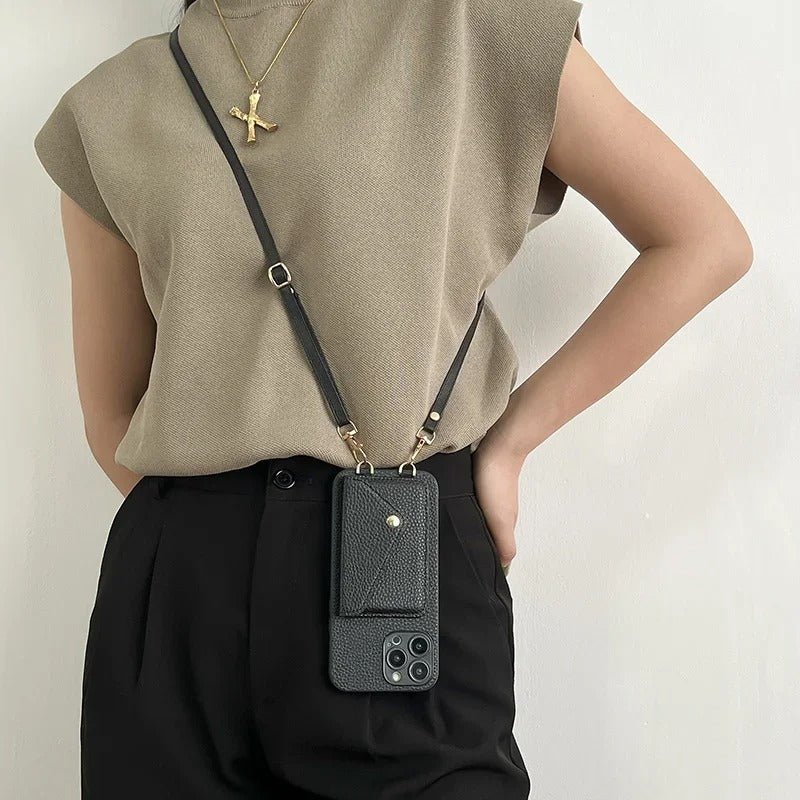 Leather Phone & Wallet Crossbody Case