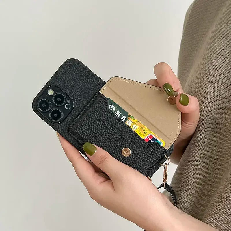 Leather Phone & Wallet Crossbody Case