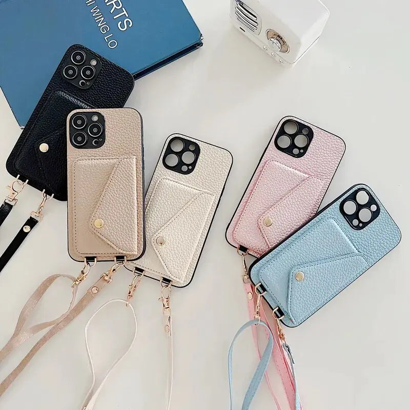 Leather Phone & Wallet Crossbody Case